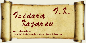 Isidora Kozarev vizit kartica